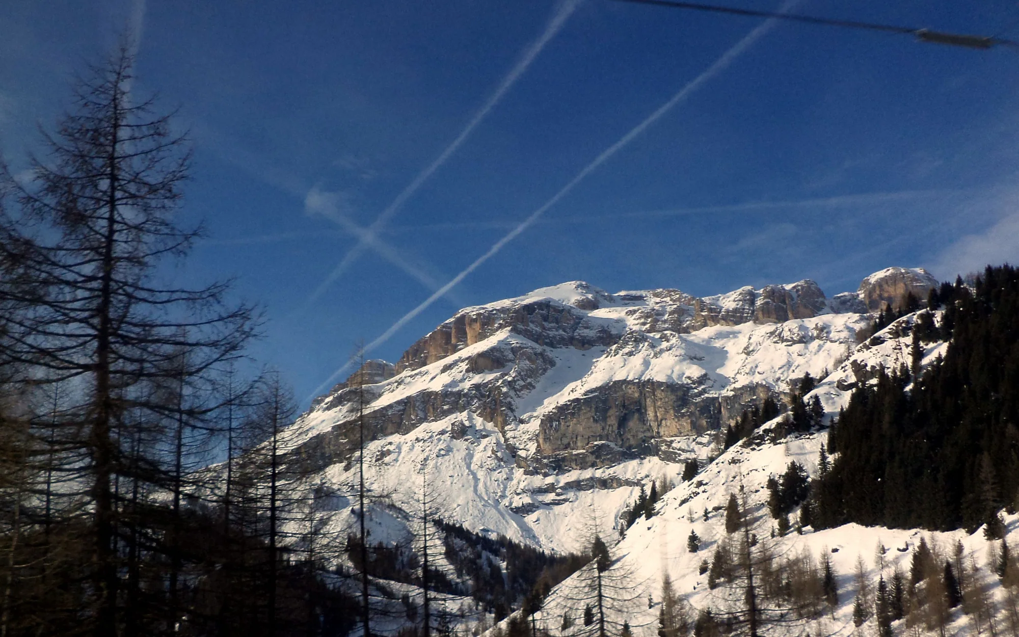 Blick vom Passo Campolongo zur Sellaronda
